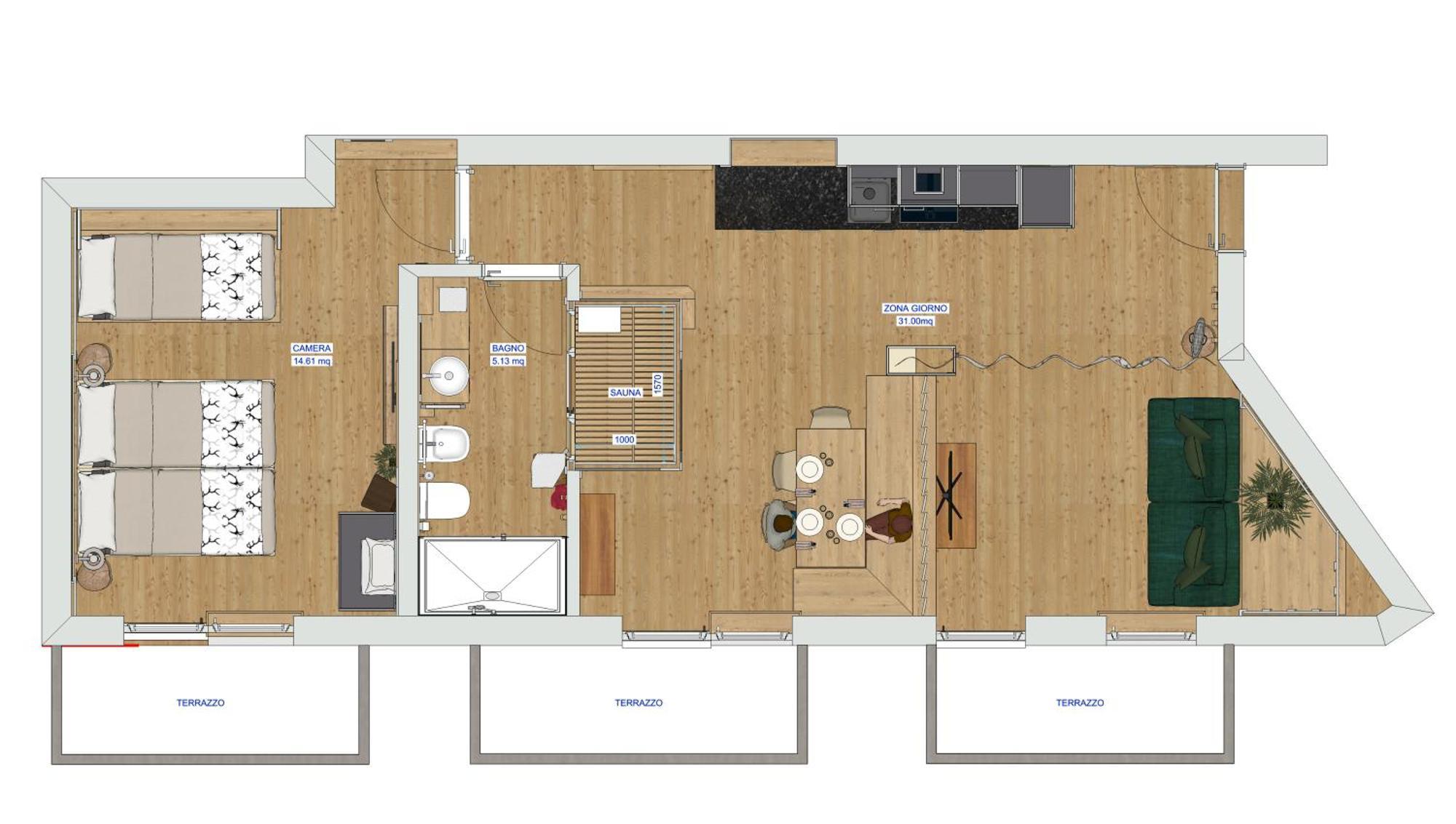 Appartement Garnì Cèsa dele Angele à Colle Santa Lucia Extérieur photo